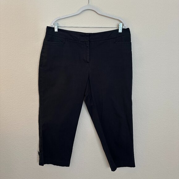 Talbots Curvy Black Cropped Pants - Picture 1 of 4